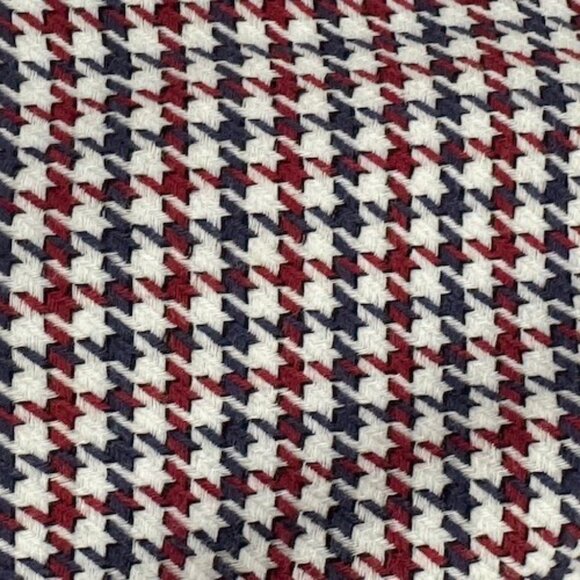 Johnston & Murphy red, white, blue houndstooth mens shirt Medium - Picture 1 of 7
